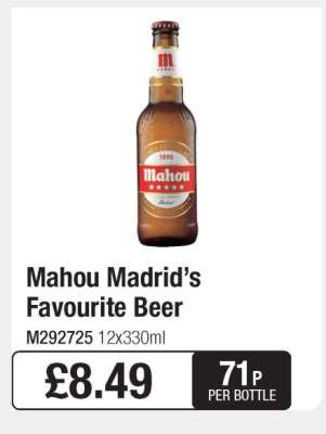 Mahou Madrid's Favourite Beer