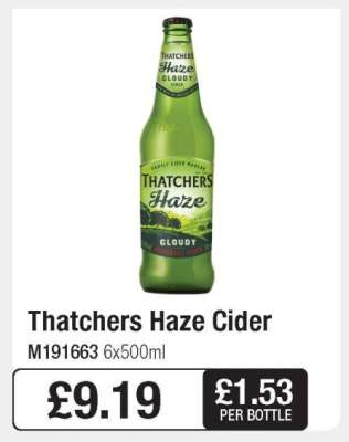 Thatchers Haze Cider