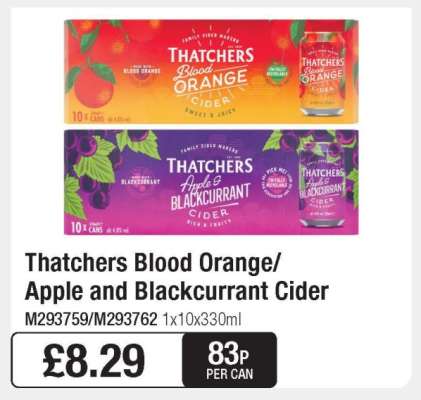 Thatchers Blood Orange/Apple and Blackcurrant Cider