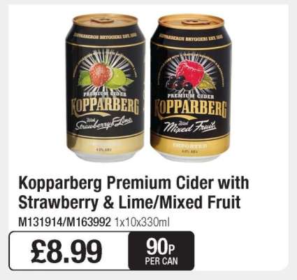 Kopparberg Premium Cider with Strawberry & Lime/Mixed Fruit