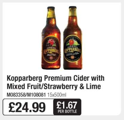 Kopparberg Premium Cider with Mixed Fruit/Strawberry & Lime