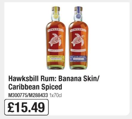 Hawksbill Rum: Banana Skin/Caribbean Spiced