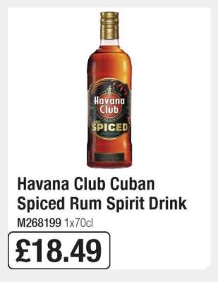 Havana Club Cuban Spiced Rum Spirit Drink
