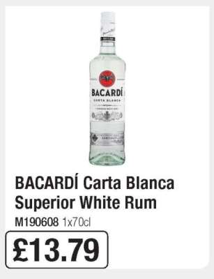 Bacardi Carta Blanca Superior White Rum