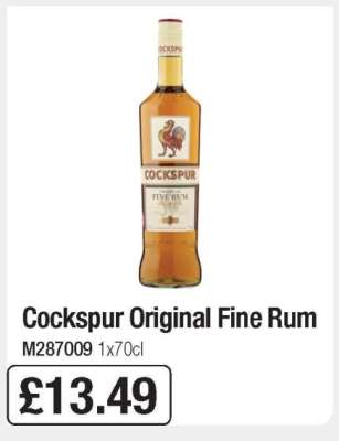 Cockspur Original Fine Rum