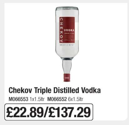 Chekov Triple Distilled Vodka