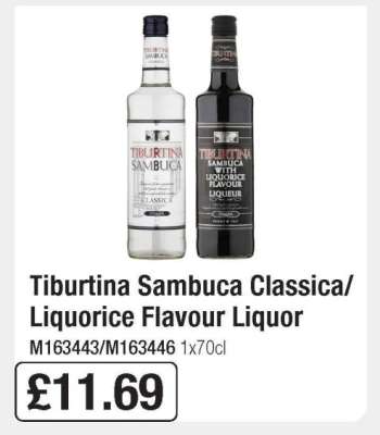 Tiburtina Sambuca Classica/Liquorice Flavour Liquor