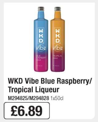 WKD Vibe Blue Raspberry/Tropical Liqueur