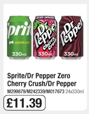 Sprite/Dr Pepper Zero Cherry Crush/Dr Pepper