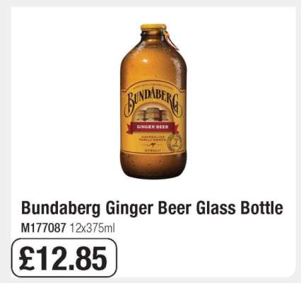 Bundaberg Ginger Beer Glass Bottle