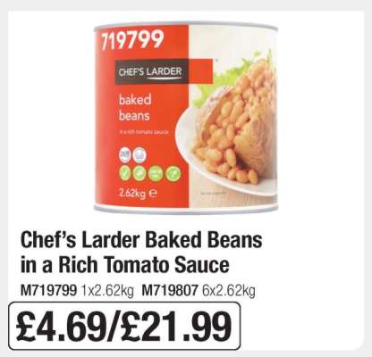 Chef’s Larder Baked Beans in a Rich Tomato Sauce