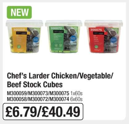 Chef’s Larder Chicken/Vegetable/Beef Stock Cubes