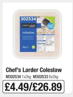 Chef’s Larder Coleslaw