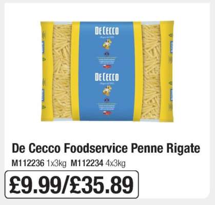 De Cecco Foodservice Penne Rigate
