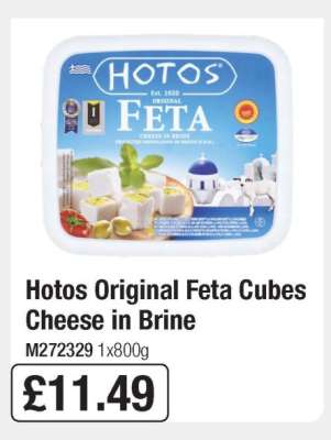Hotos Original Feta Cubes Cheese in Brine