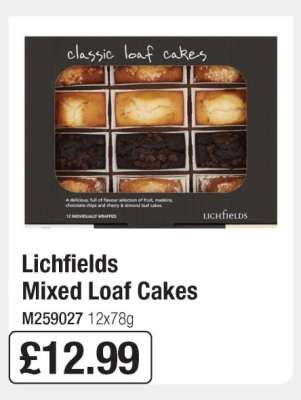 Lichfields Mixed Loaf Cakes