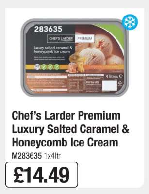 Chef’s Larder Premium Luxury Salted Caramel & Honeycomb Ice Cream