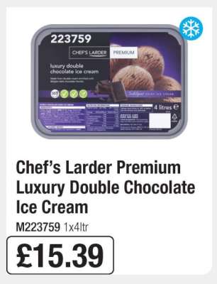 Chef’s Larder Premium Luxury Double Chocolate Ice Cream