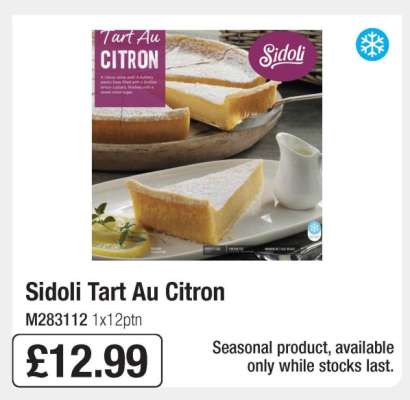 Sidoli Tart Au Citron