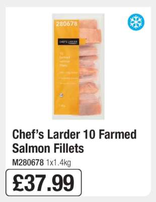 Chef’s Larder 10 Farmed Salmon Fillets
