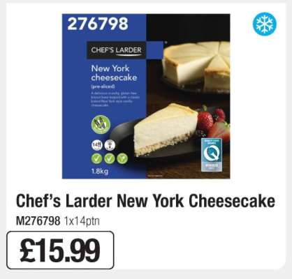 Chef’s Larder New York Cheesecake