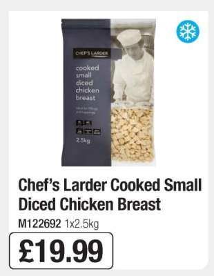 Chef’s Larder Cooked Small Diced Chicken Breast