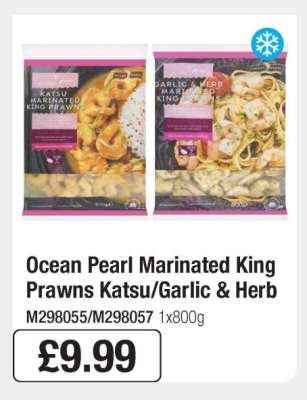 Ocean Pearl Marinated King Prawns Katsu/Garlic & Herb