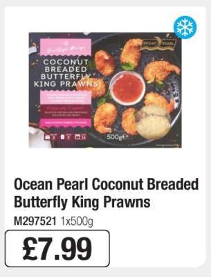 Ocean Pearl Coconut Breaded Butterfly King Prawns