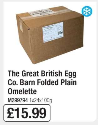The Great British Egg Co. Barn Folded Plain Omelette