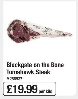 Blackgate on the Bone Tomahawk Steak