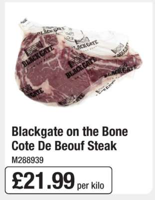 Blackgate on the Bone Cote De Beouf Steak