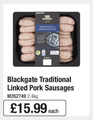 Blackgate Traditional Linked Pork Sausages