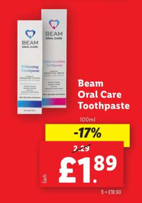 Beam Oral Care Toothpaste