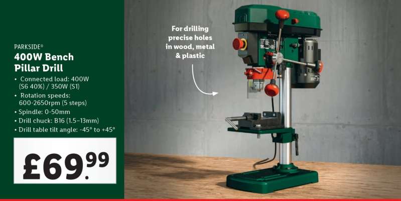 PARKSIDE 400W Bench Pillar Drill