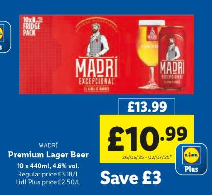 MADRÍ Premium Lager Beer