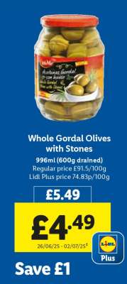 Whole Gordal Olives with Stones