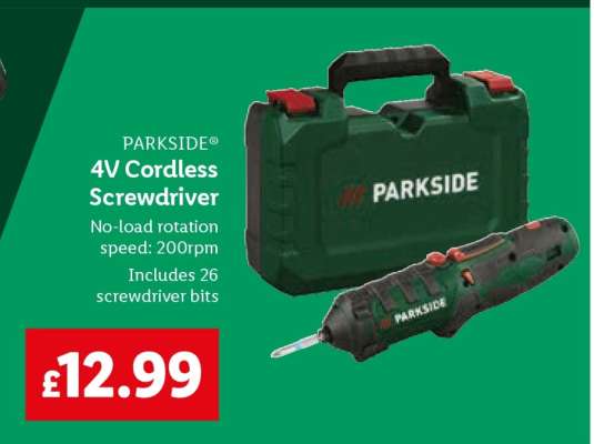 Parkside 4V Cordless Screwdriver