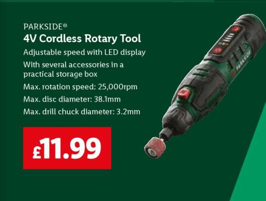 PARKSIDE 4V Cordless Rotary Tool