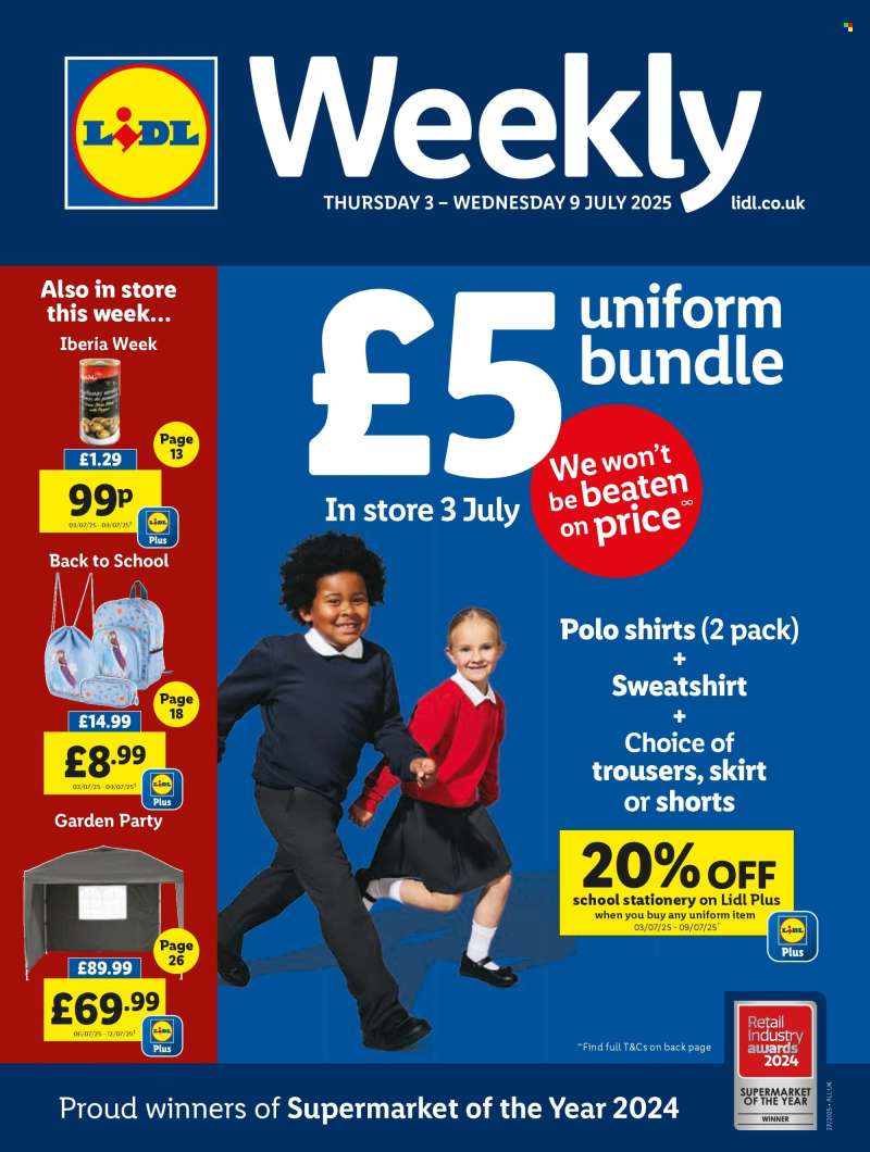Lidl offer  - 03/07/2025 - 09/07/2025.