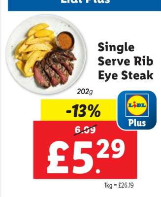 Single Serve Rib Eye Steak
