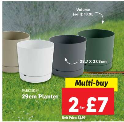 PARKSIDE 29cm Planter