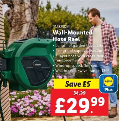 PARKSIDE Wall-Mounted Hose Reel