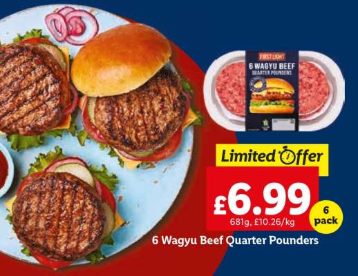 6 Wagyu Beef Quarter Pounders