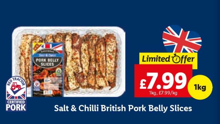 Salt & Chilli British Pork Belly Slices