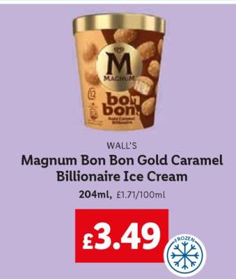 Magnum Bon Bon Gold Caramel Billionaire Ice Cream
