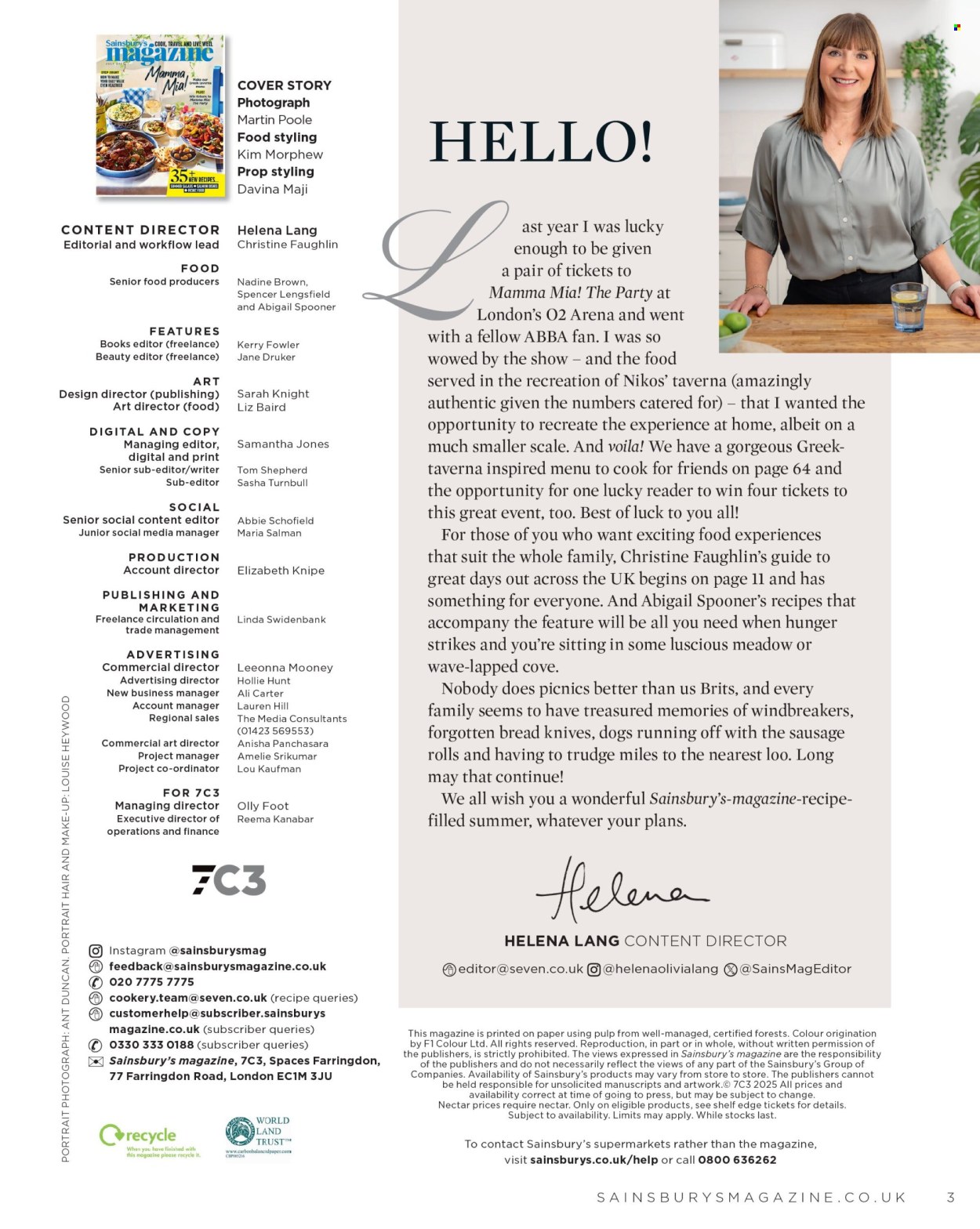 Sainsbury's offer. Page 3