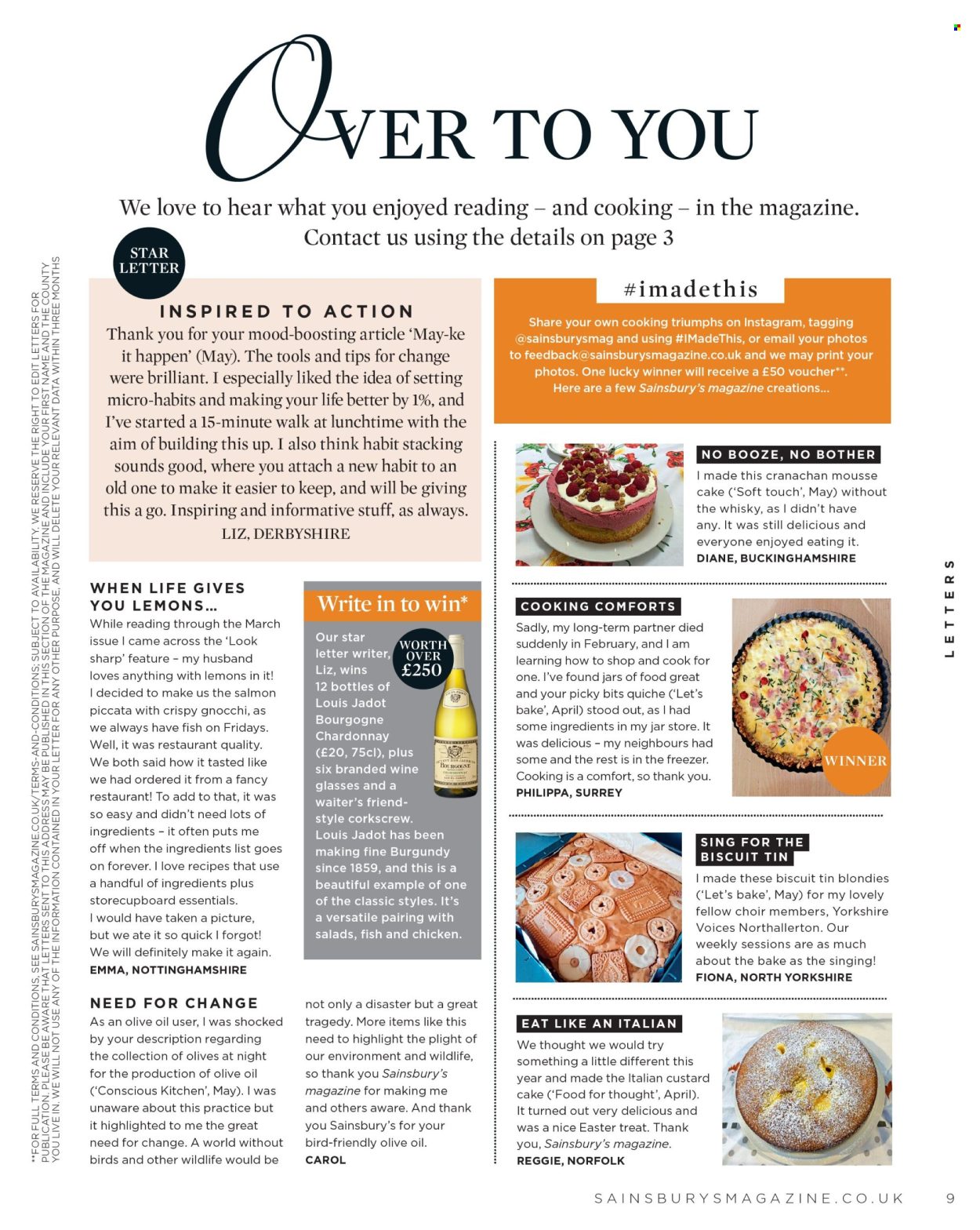 Sainsbury's offer. Page 9
