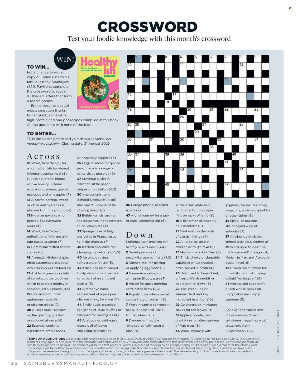 Sainsbury's offer. Page 136