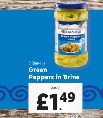 Eridanous Green Peppers in Brine