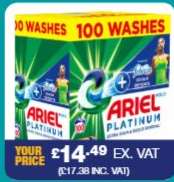 Ariel Platinum 100 Washes